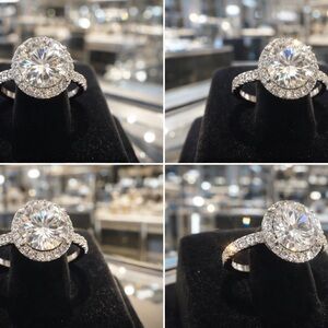 Moissanite  Set in Sterling Silver  Size 6